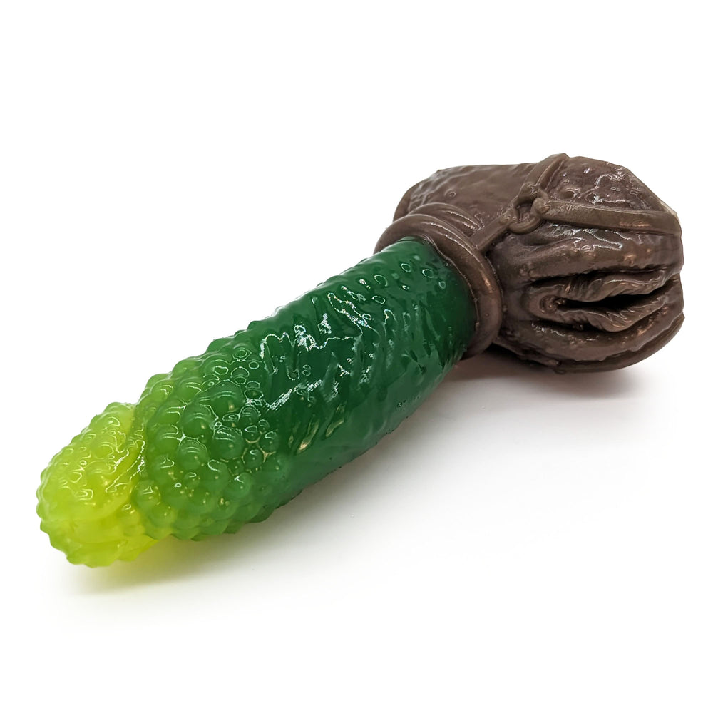 Gherkin the Tiny Goblin with a Big Strap, Platinum Silicone Dildo Hodge Podge Gherkin the Tiny Goblin with a Big Strap, Platinum Silicone Dildo Hodge Podge