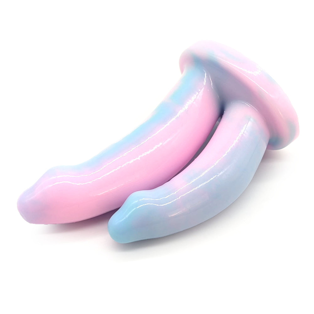 Double Scoop the Double Penetration Sex Toy, Platinum Silicone Dildo Hodge Podge Double Scoop the Double Penetration Sex Toy, Platinum Silicone Dildo Hodge Podge