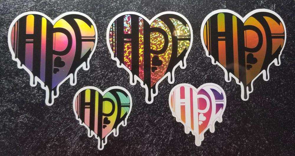Extras ~ Vinyl Sticker ~ HPE Heart Singles